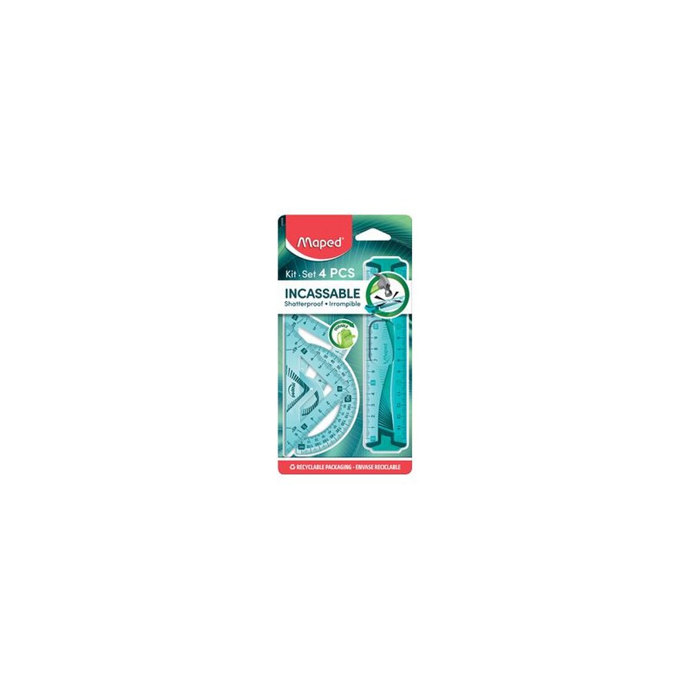 Maped mini kit de géométrie Flex, incassable, 4 pièces