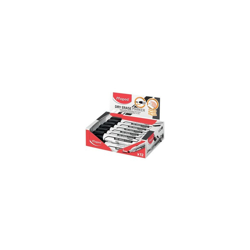 Maped Marqueur pour tableau blanc Marker'Peps Jumbo, noir x12