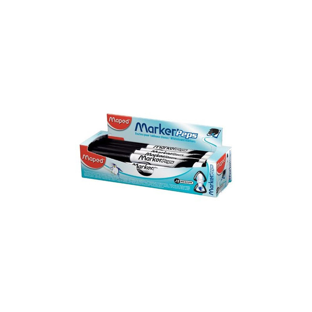 Maped Feutre pour tableau blanc Marker'Peps, noir x12