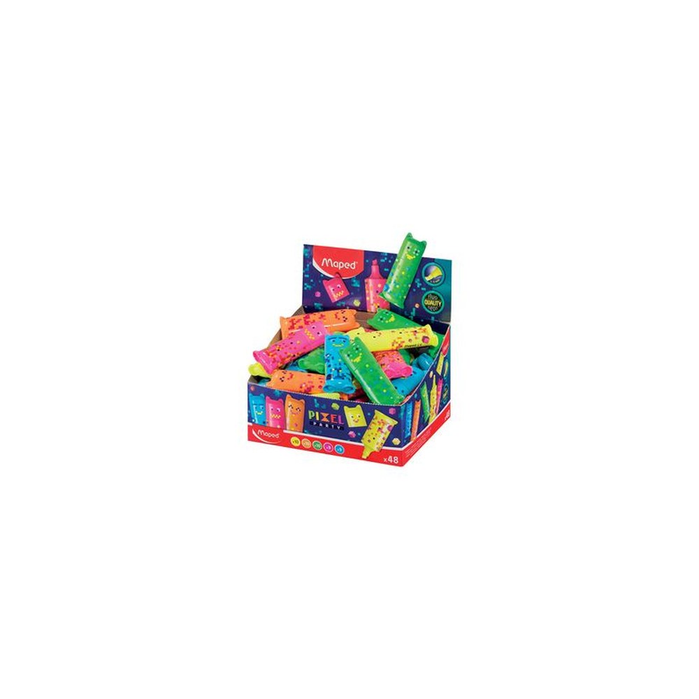 Maped Surligneur Mini PIXEL PARTY, présentoir de 48 x48