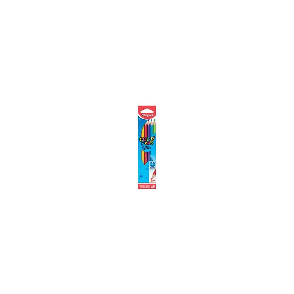 Maped Crayon de couleur COLOR'PEPS Star, étui carton de 6