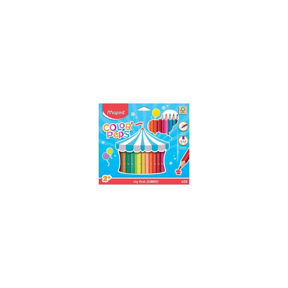 Maped my first Crayons de couleur COLOR'PEPS Jumbo, étui 24