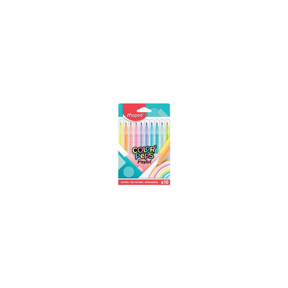 Maped Feutre COLOR'PEPS Pastel, étui carton de 10
