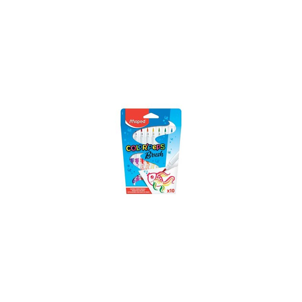 Maped Feutre COLOR'PEPS Brush, étui en carton de 10