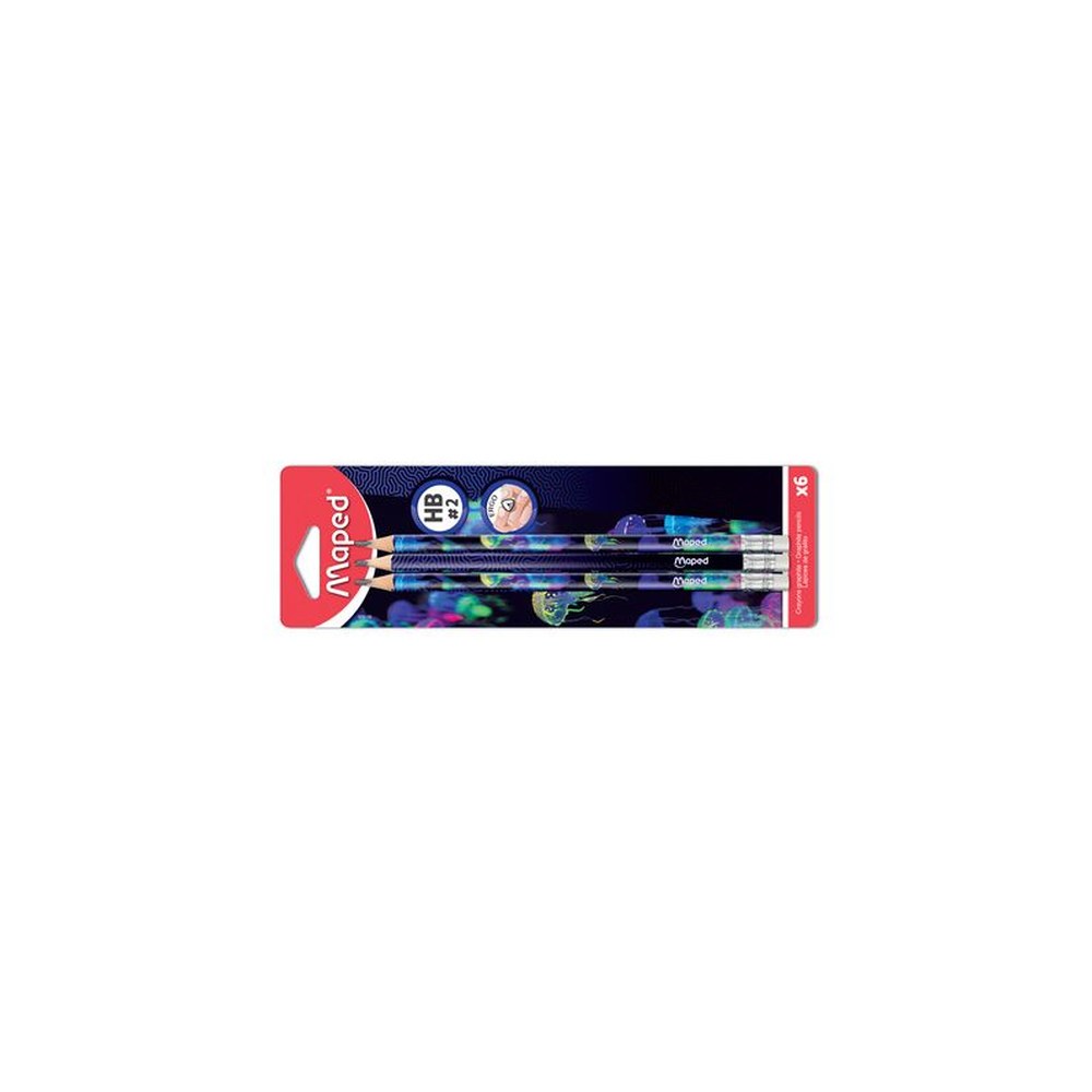 Maped Crayon de papier DEEPSEA PARADISE, avec gomme, HB
