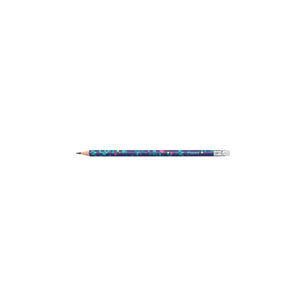 Maped Crayon de papier PIXEL PARTY, avec gomme, HB x12