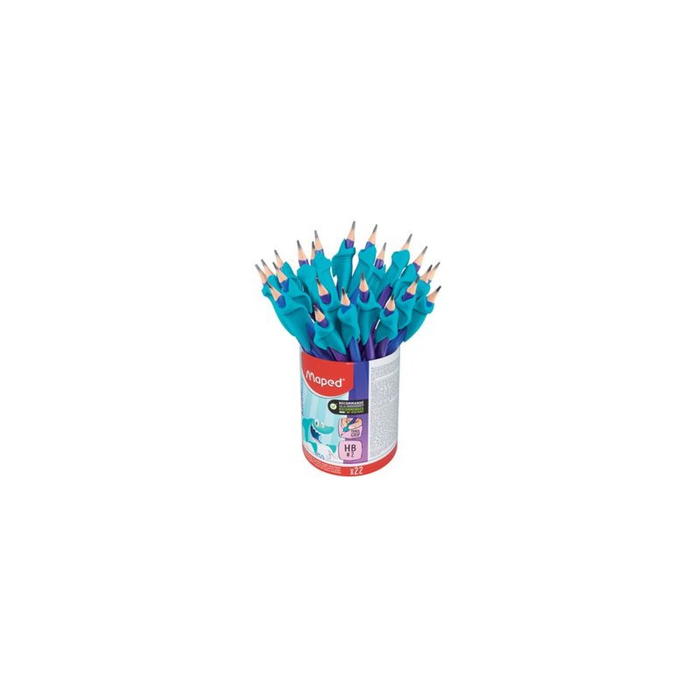 Maped Crayon de papier avec guide-doigt, pot de 22