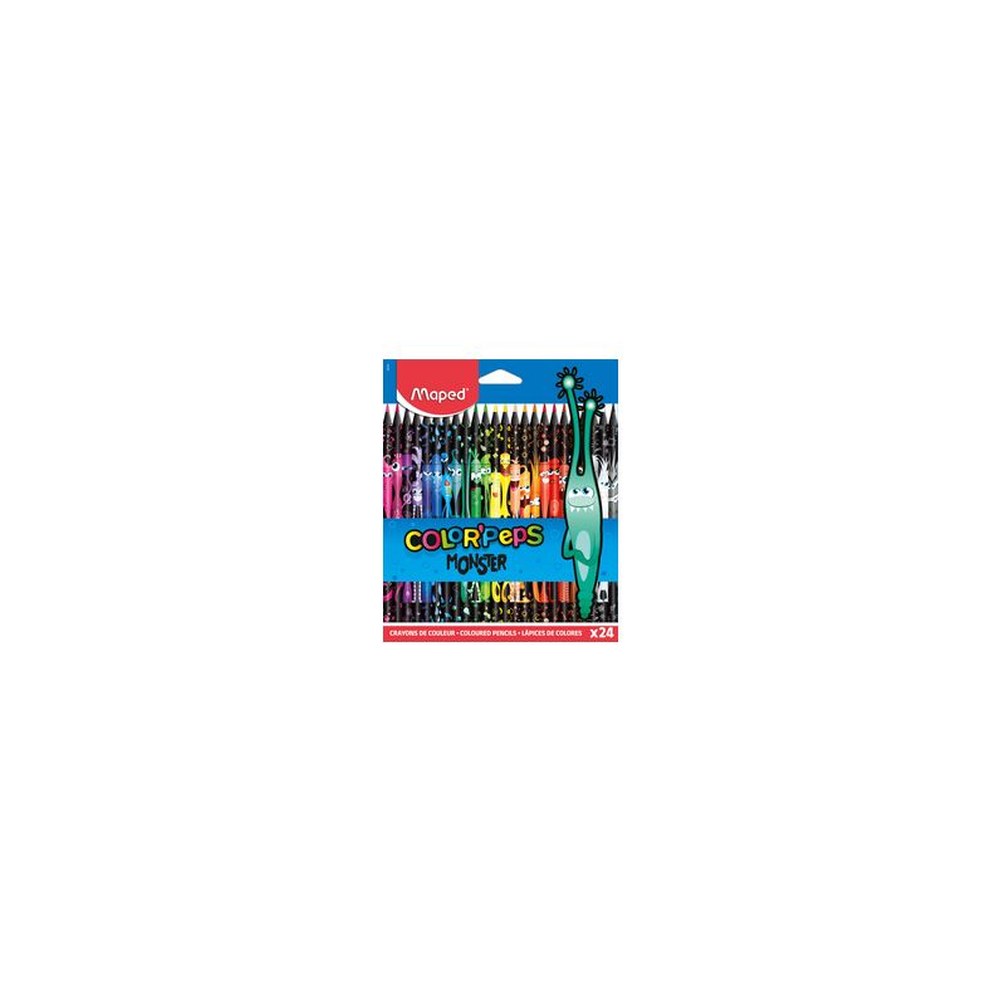 Maped Crayon de couleur COLOR'PEPS MONSTER, étui de 24