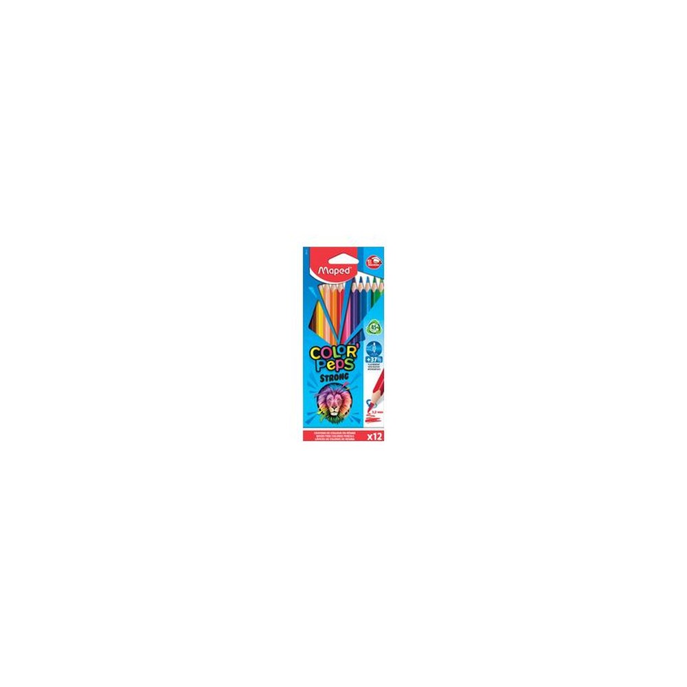 Maped Crayon de couleur COLOR'PEPS STRONG, étui carton de 12