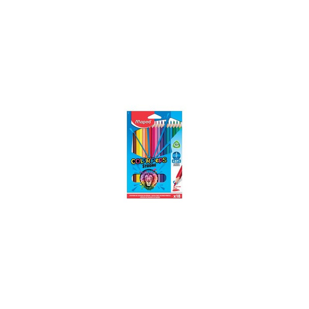 Maped Crayon de couleur COLOR'PEPS STRONG, étui carton de 18