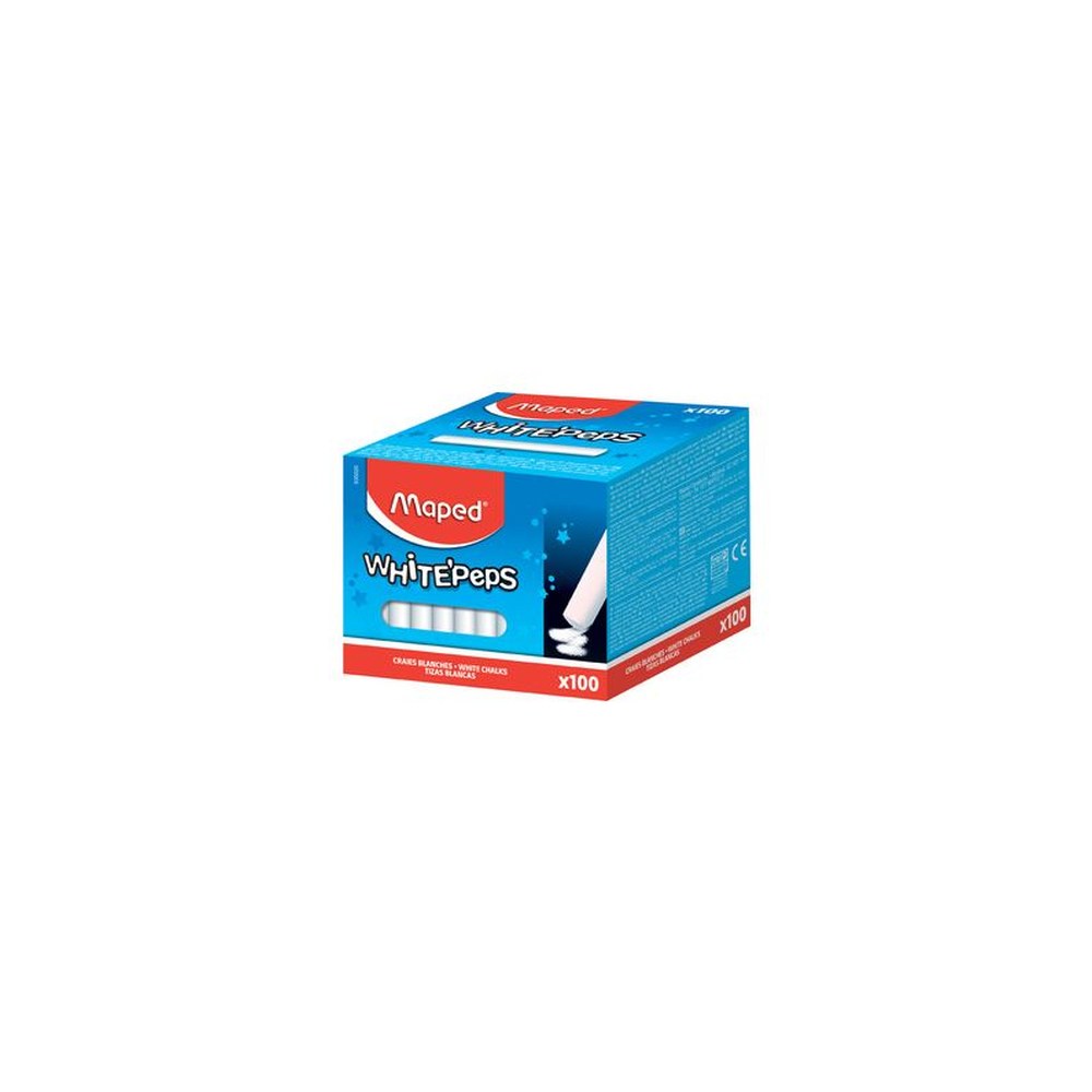 Maped Craie pour tableau WHITE'PEPS, rond, blanc
