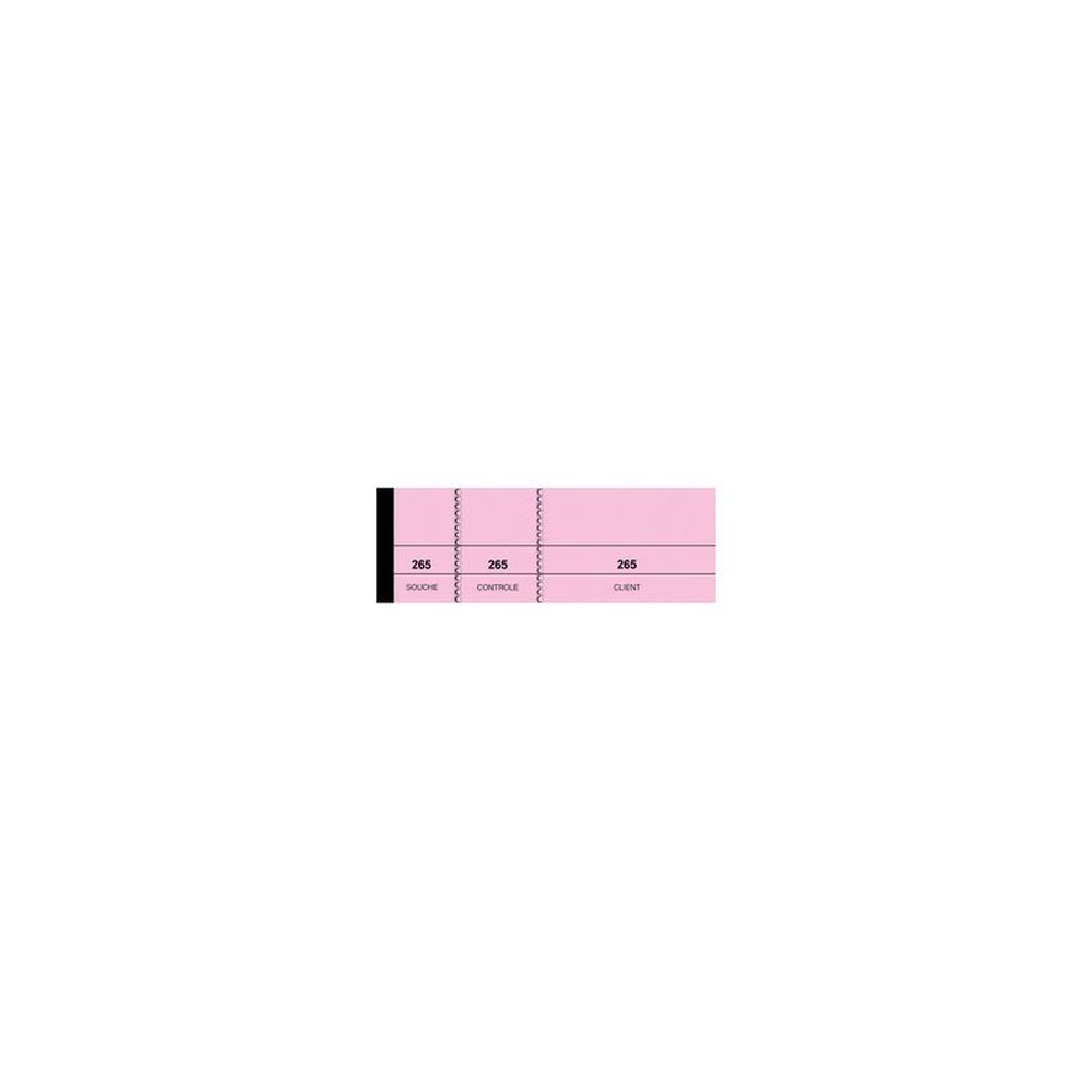 ELVE Bloc passe-partout, rose, 50 x 150 mm, pour tombola x10