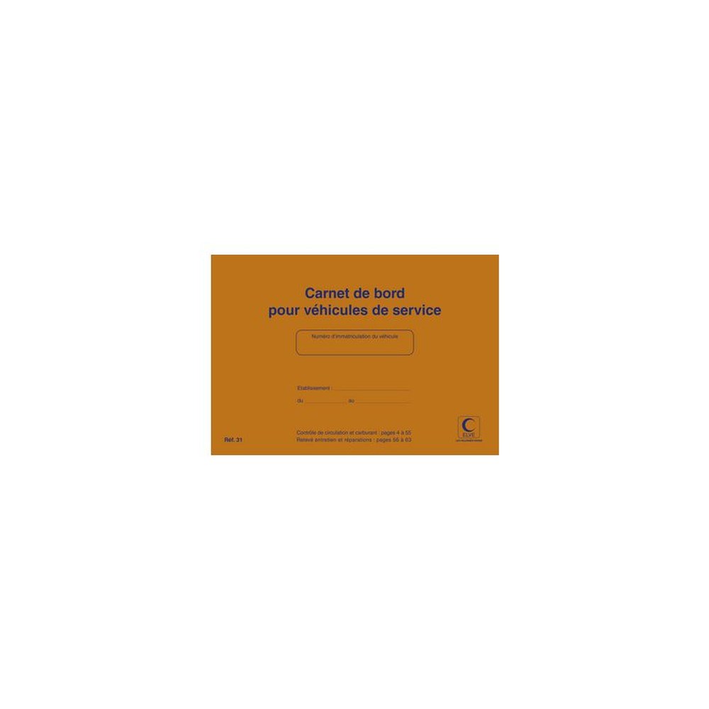 ELVE Carnet de bord pour véhicules de service, 150 x 215 mm