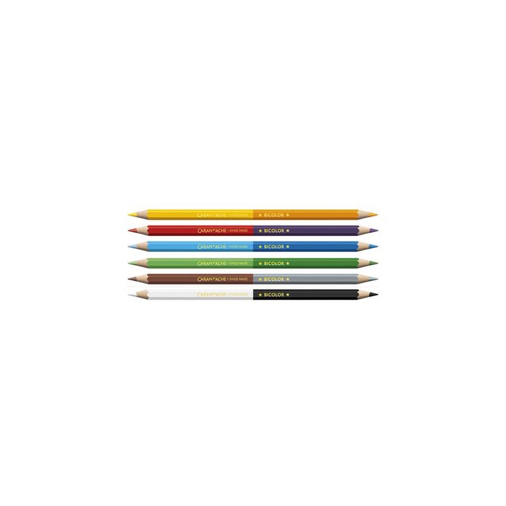 CARAN D'ACHE Crayons de couleur SWISSCOLOR BICOLOR Aquarelle