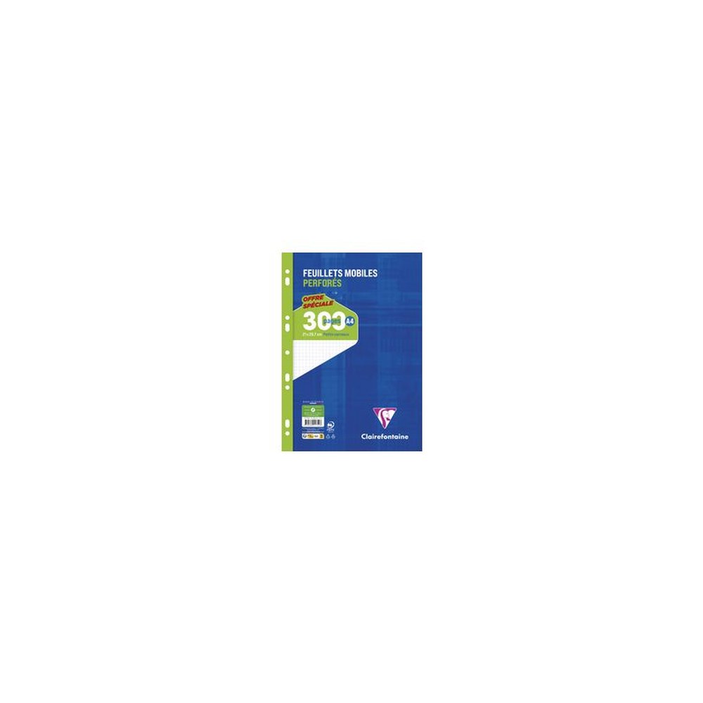 Clairefontaine Feuillets mobiles perforés, A4, seyès
