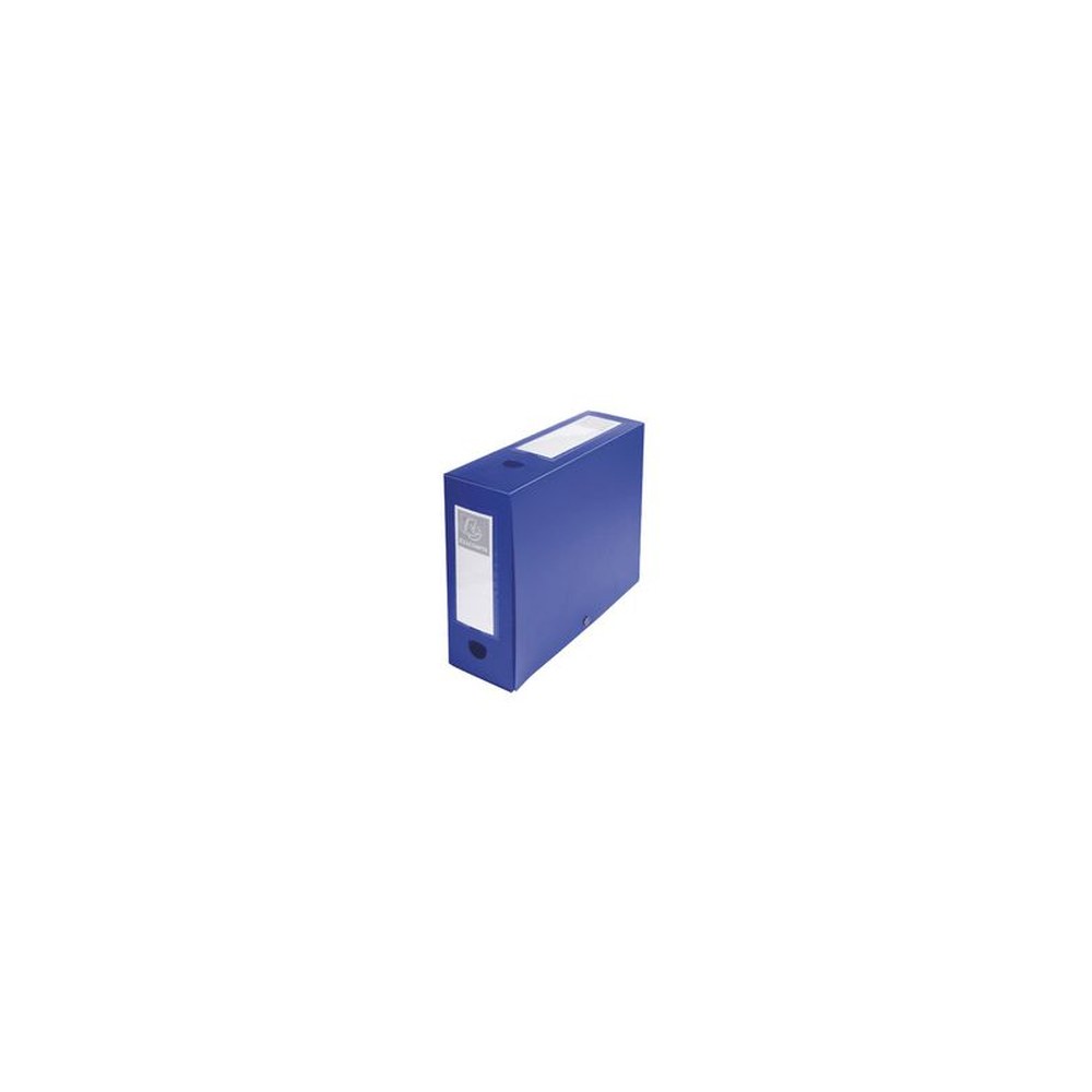 EXACOMPTA Boîte d'archives à pression, PP, 80 mm, bleu