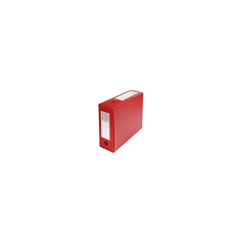 EXACOMPTA Boîte d'archives à pression, PP, 100 m, rouge