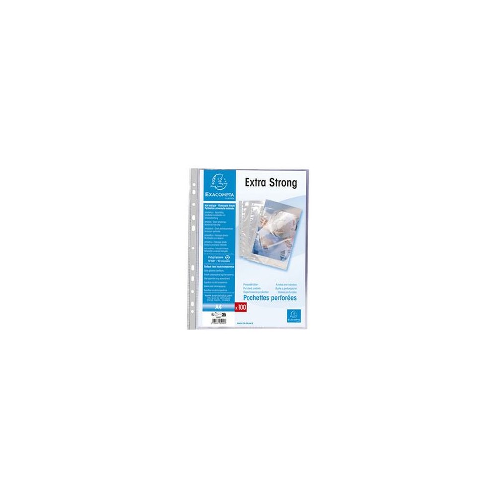 EXACOMPTA Pochette perforée, A4, PP, transparent