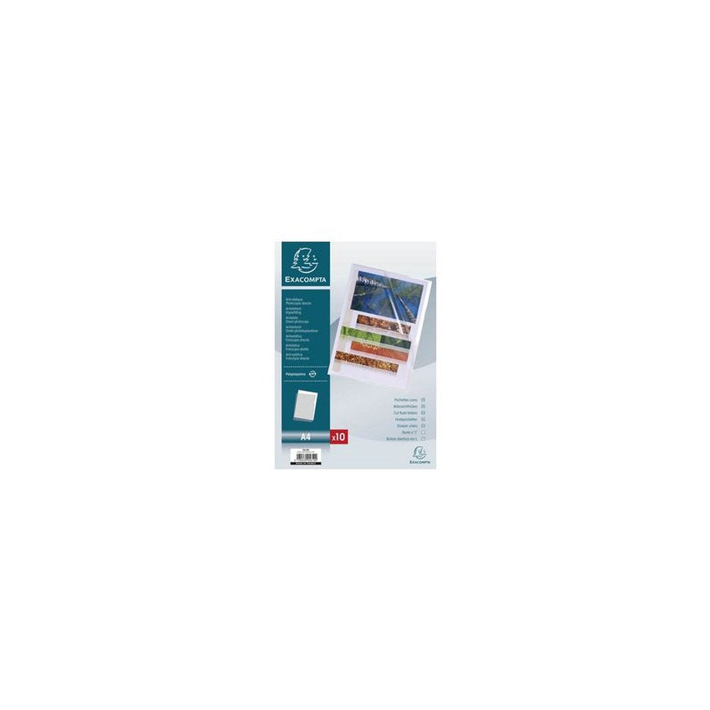 EXACOMPTA Pochette coin, A4, PP, 0,12 mm, transparent lisse