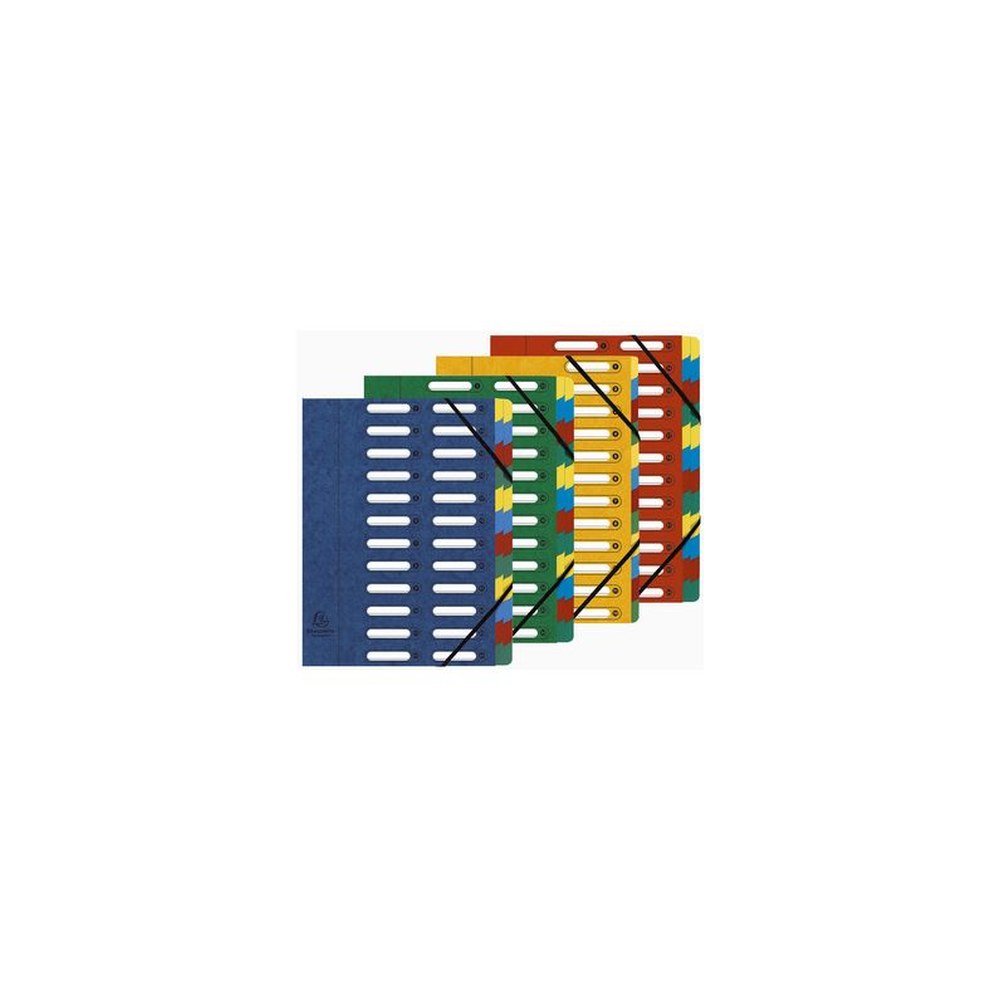 EXACOMPTA Trieur Harmonika, A4, 24 compartiments, bleu