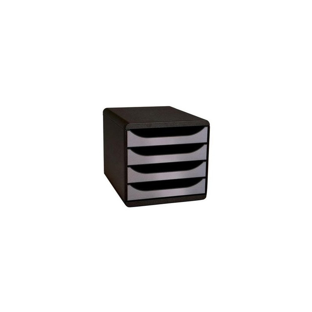 EXACOMPTA Module de classement BIG-BOX, 4 tiroirs, argent