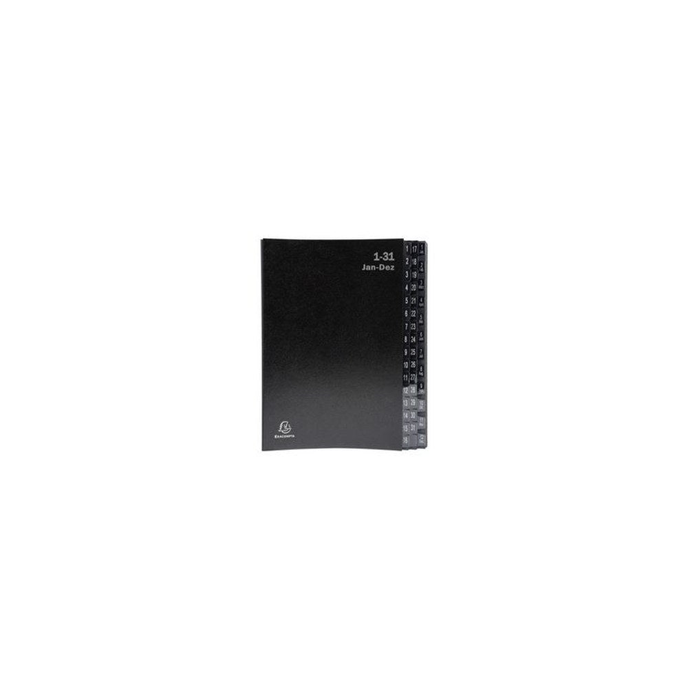EXACOMPTA Pultordner, DIN A4, 1-12/1-31/, 44 Fächer, schwarz