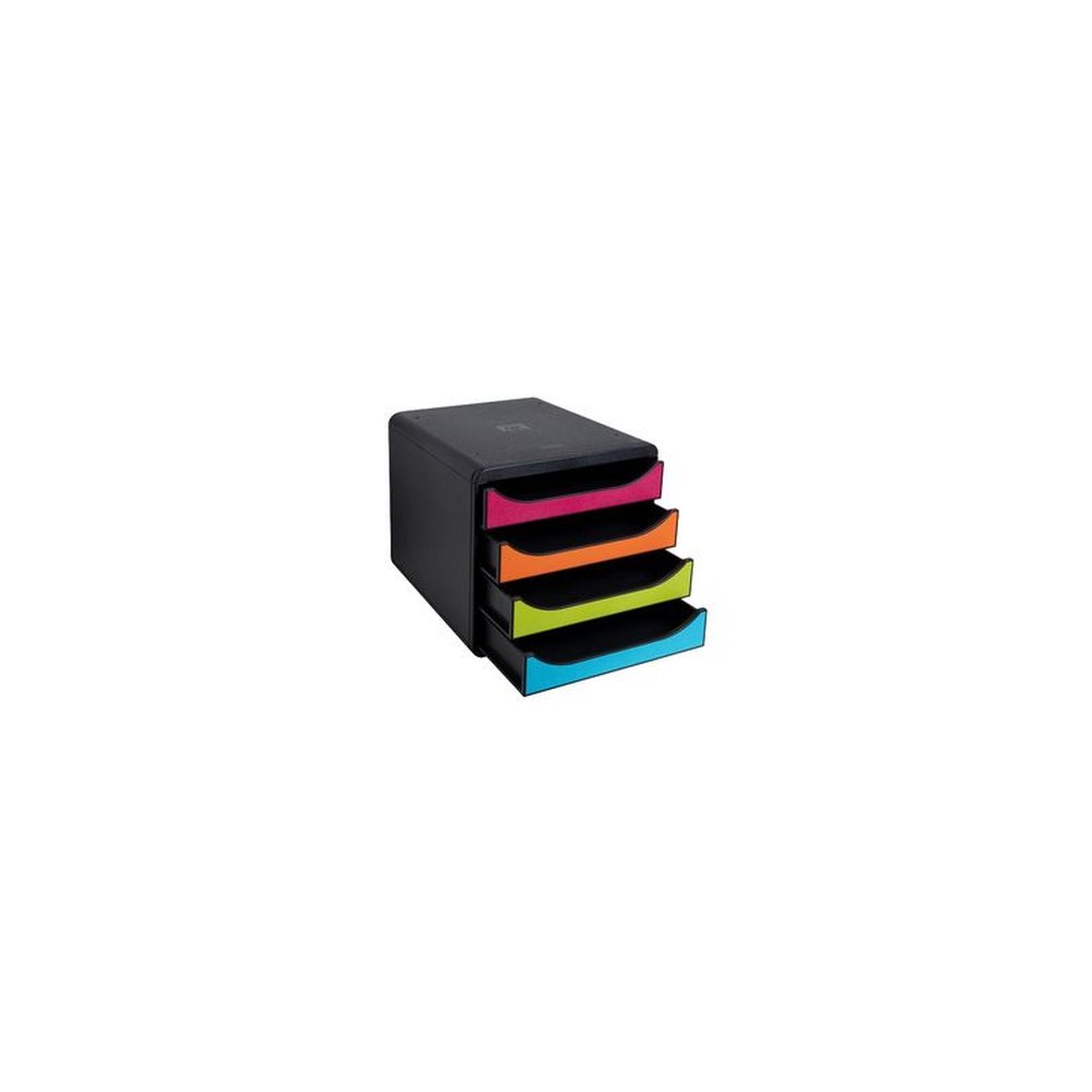 EXACOMPTA Module de classement BIG-BOX, 4 tiroirs, arlequin