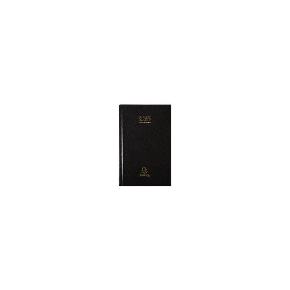 EXACOMPTA Agenda Carré Euro/Cents, 135 x 210 mm, 2027, noir