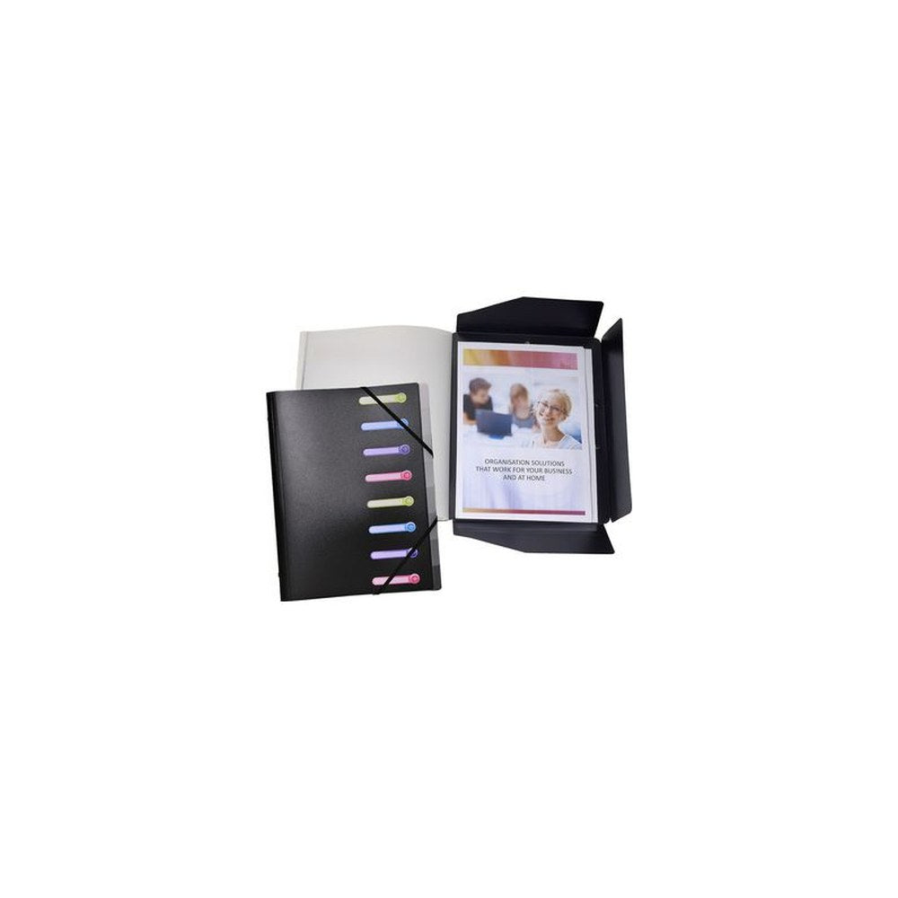 EXACOMPTA Trieur, A4, PP, 8 compartiments, assorti x10