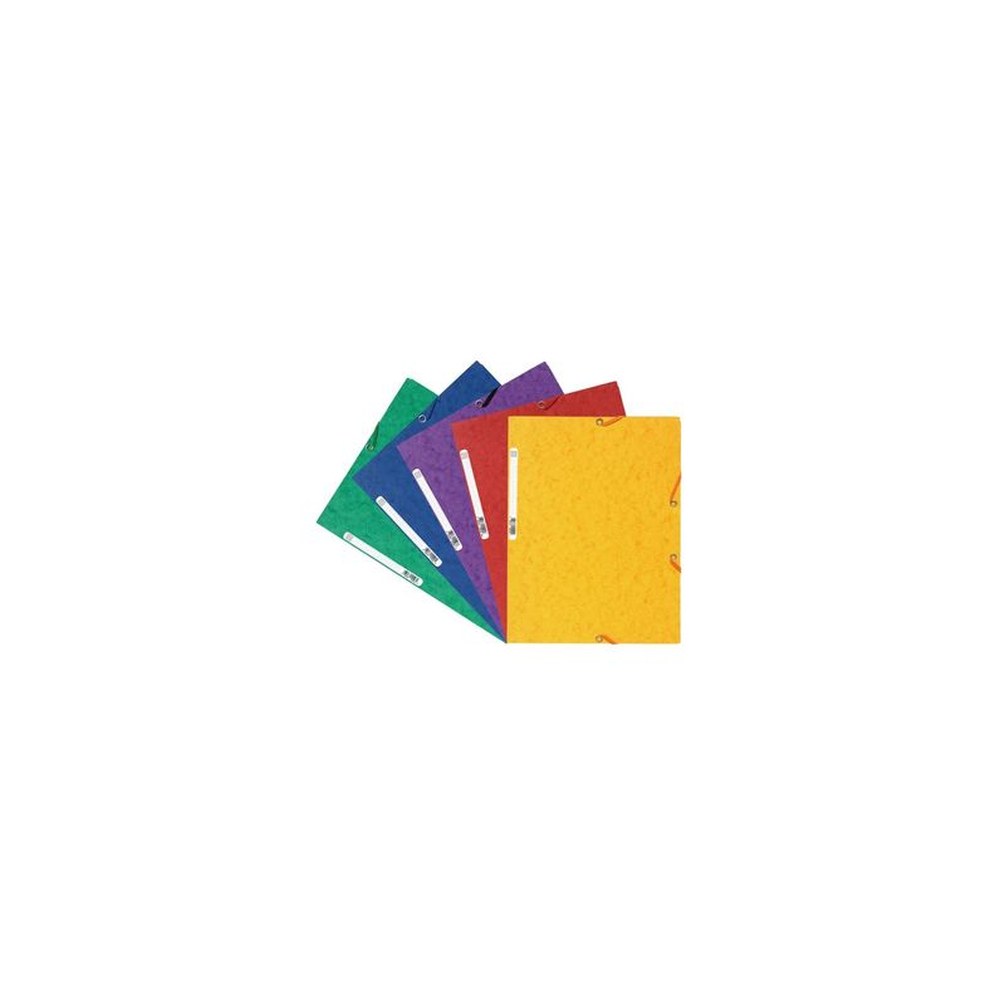 EXACOMPTA Chemise à élastiques, A4, carton, tabac