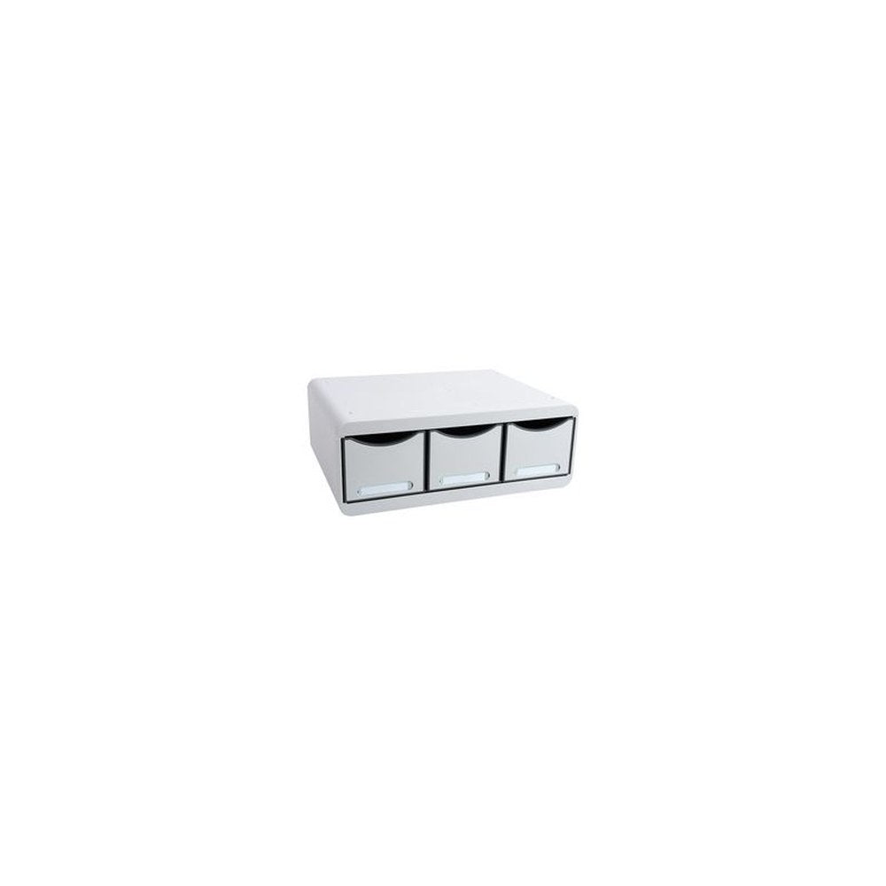 EXACOMPTA Module de classement TOOLBOX MAXI, 3 tiroirs, gris