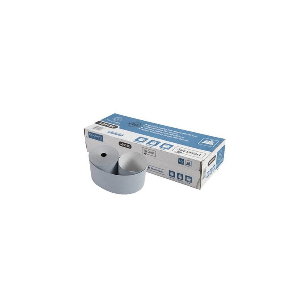 EXACOMPTA Bobine thermique Safecontact, 80 mm x 44 m, gris- x10