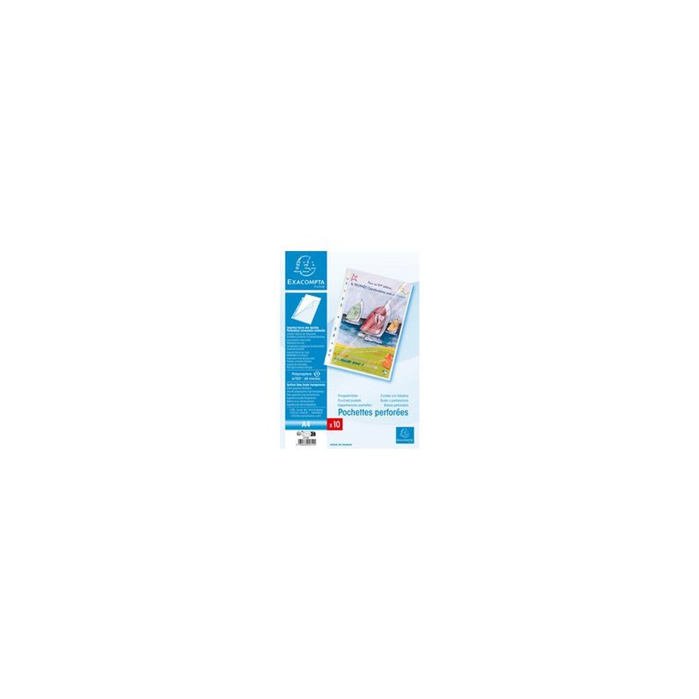 EXACOMPTA Pochette perforée, A4, PP, transparent