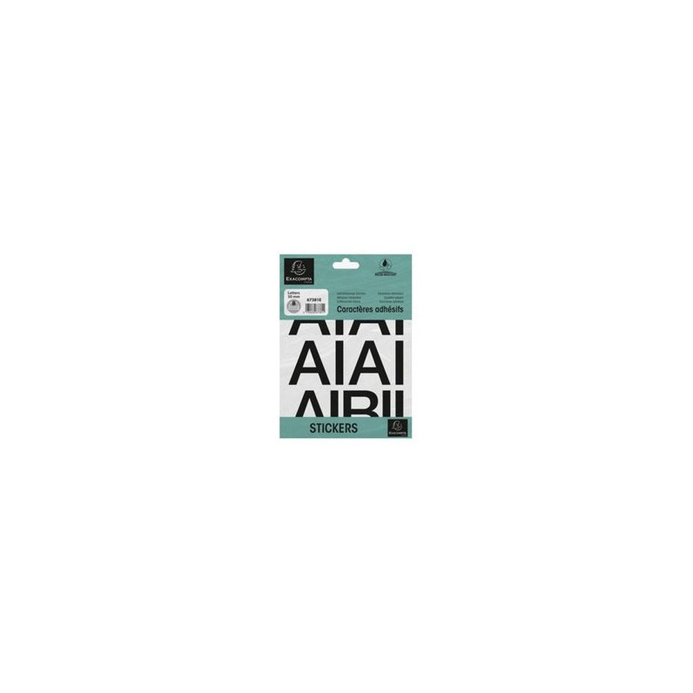 EXACOMPTA Lettres auto-adhésives A-Z, 10 mm, noir