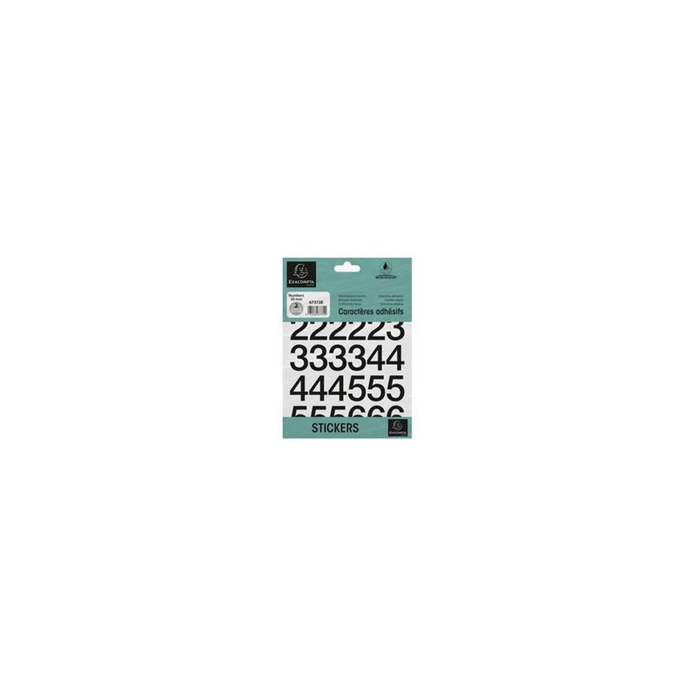 EXACOMPTA Chiffres auto-adhésifs 0-9, 30 mm, noir