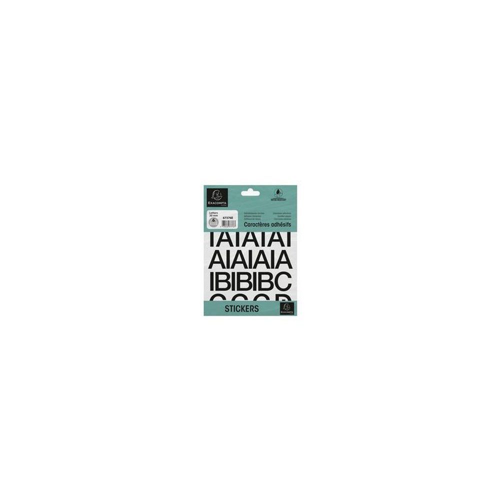 EXACOMPTA Lettres auto-adhésives A-Z, 30 mm, noir