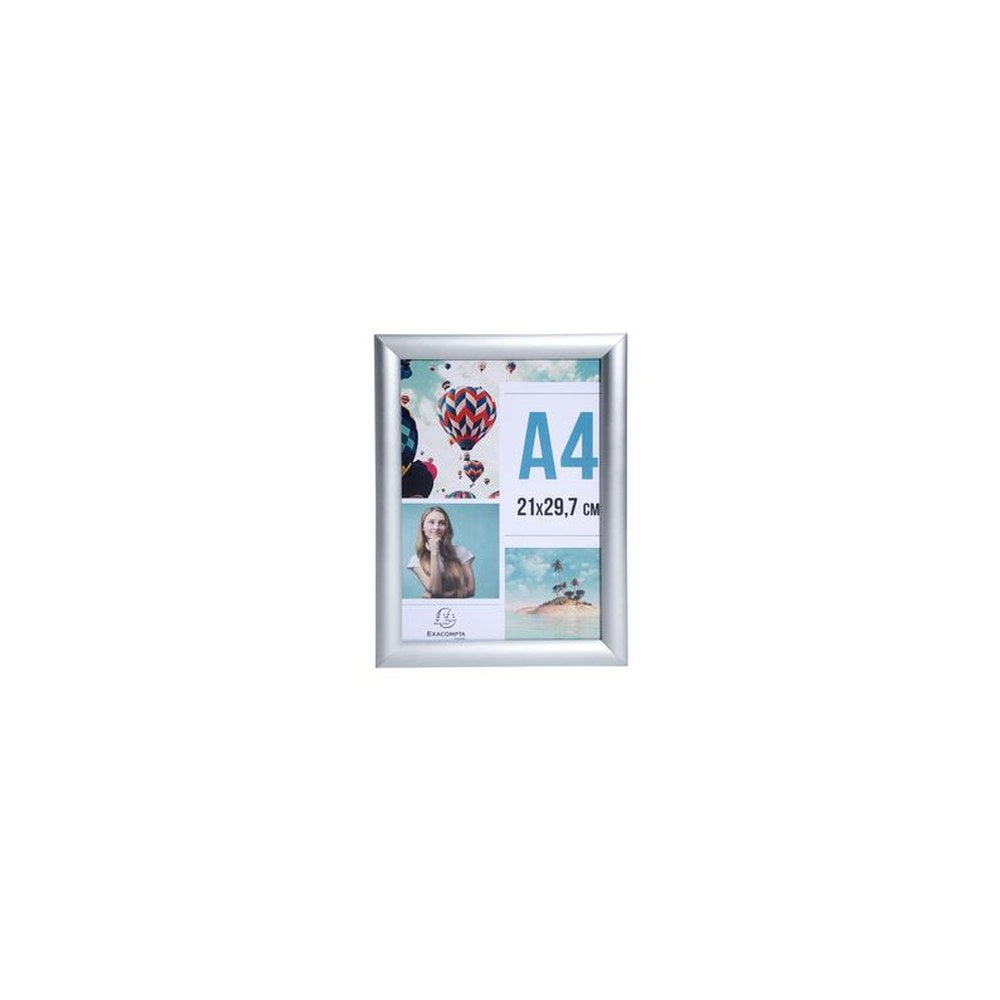 EXACOMPTA Cadre porte-affiche en aluminium, A4, argent