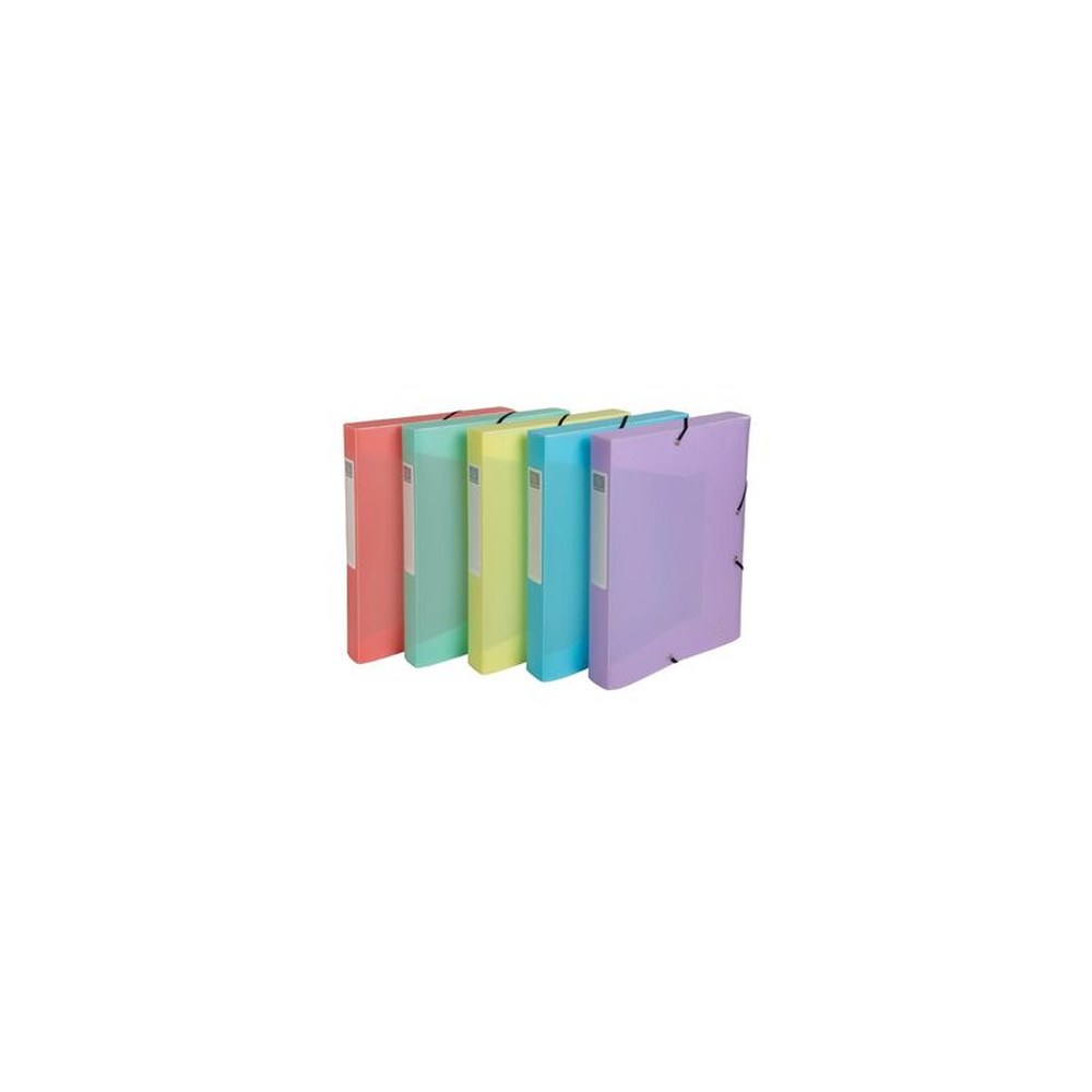EXACOMPTA Boîte de classement Chromaline Pastel, A4, assorti x8