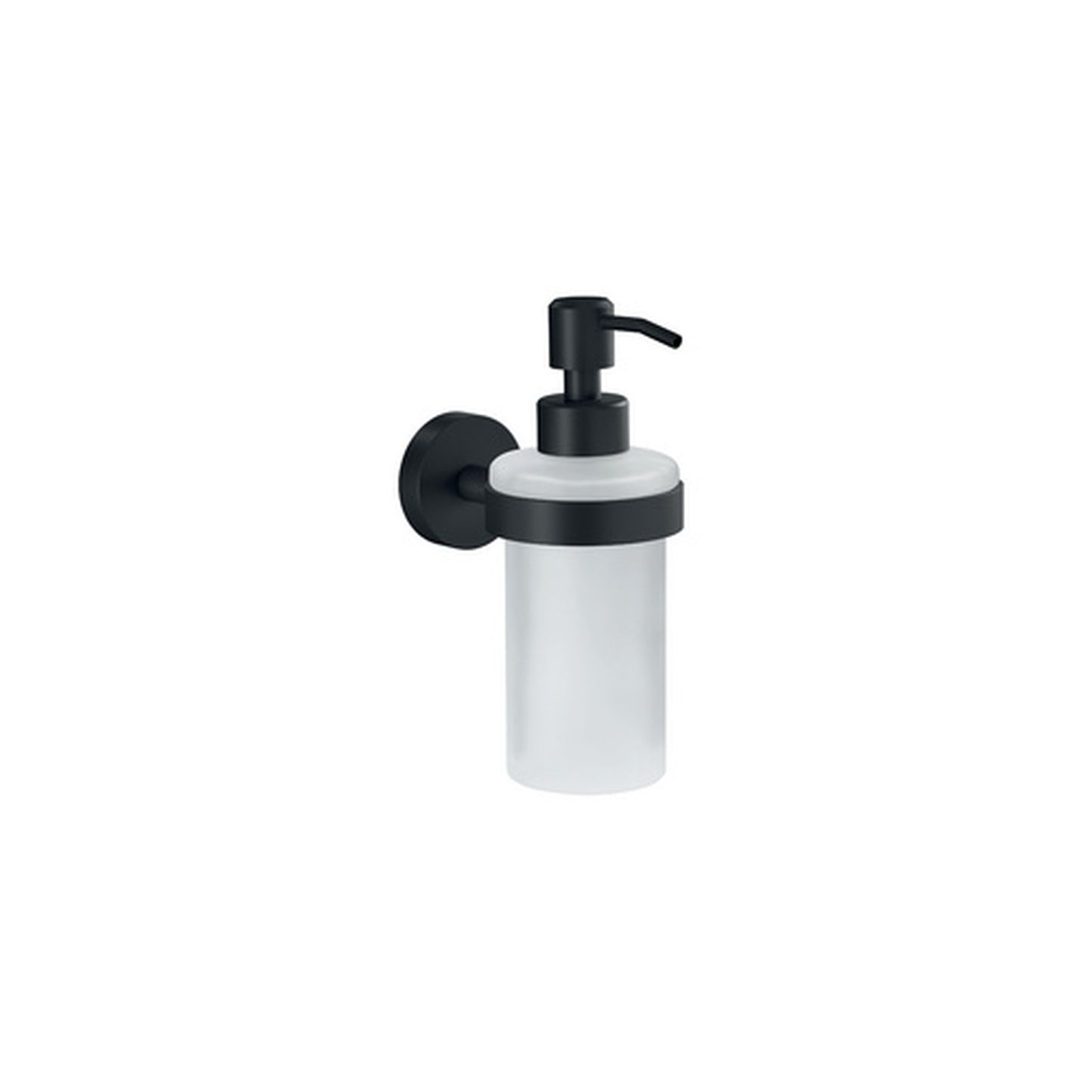 tesa Distributeur de savon MOON BLACK, verre satiné, noir