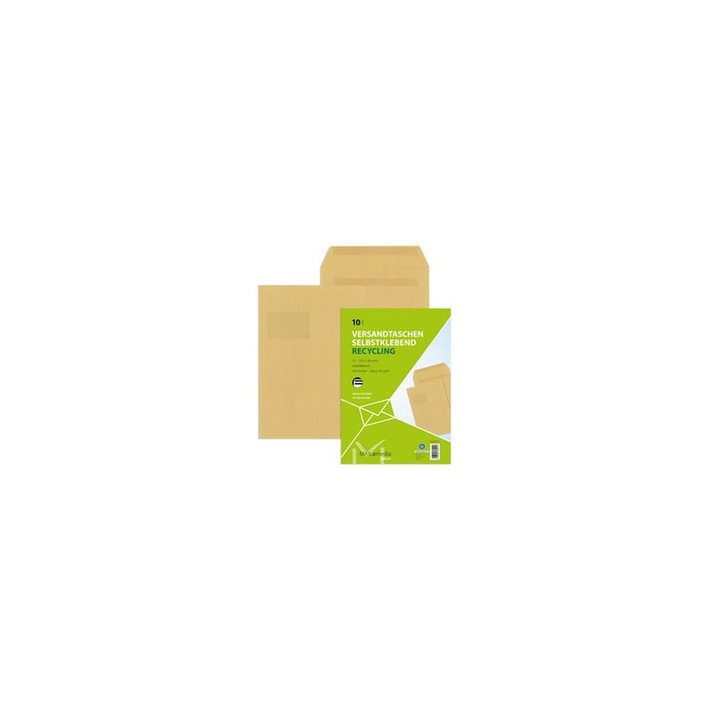 MAILmedia Versandtasche Natron braun, C4, mit Fenster