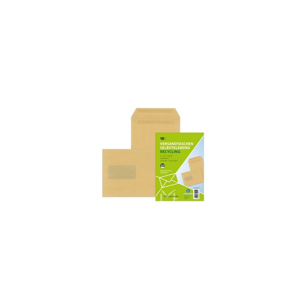 MAILmedia Versandtasche Natron braun, C5, mit Fenster