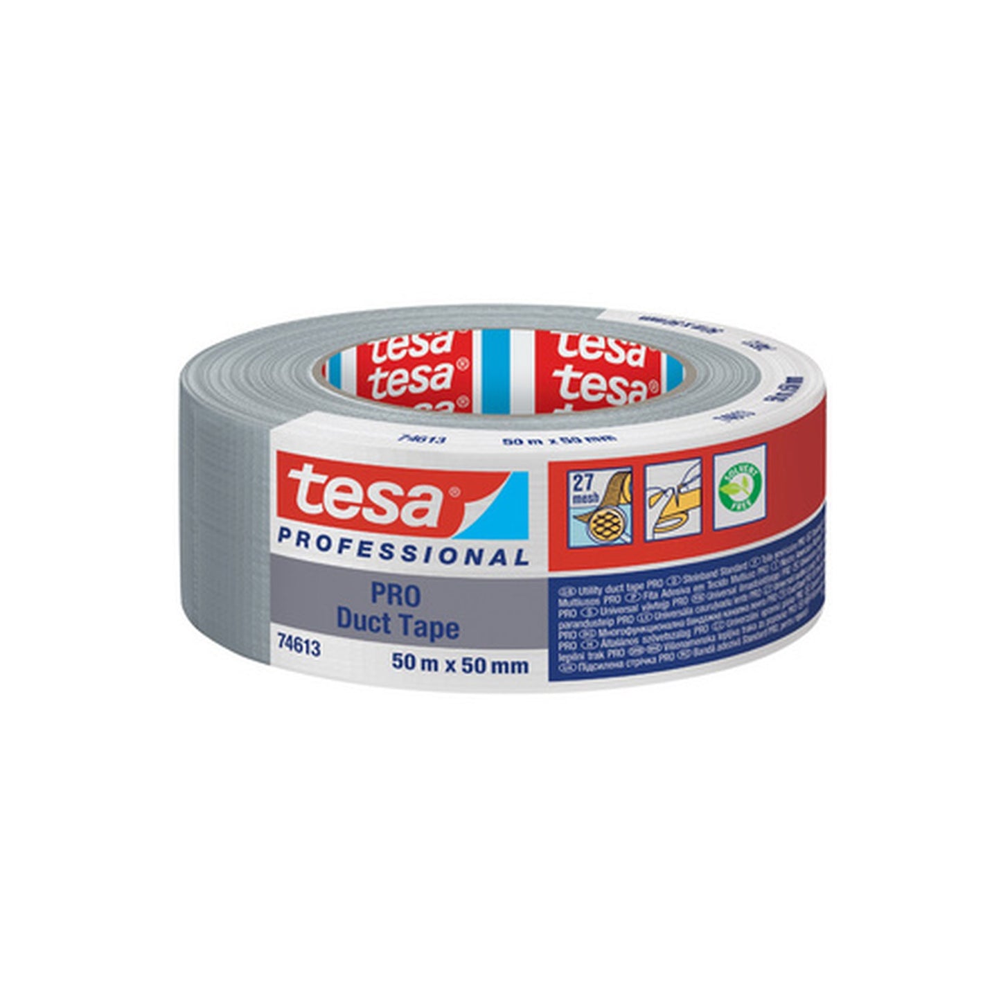 tesa Ruban toilé Duct Tape PRO, 50 mm x 50 m, argent