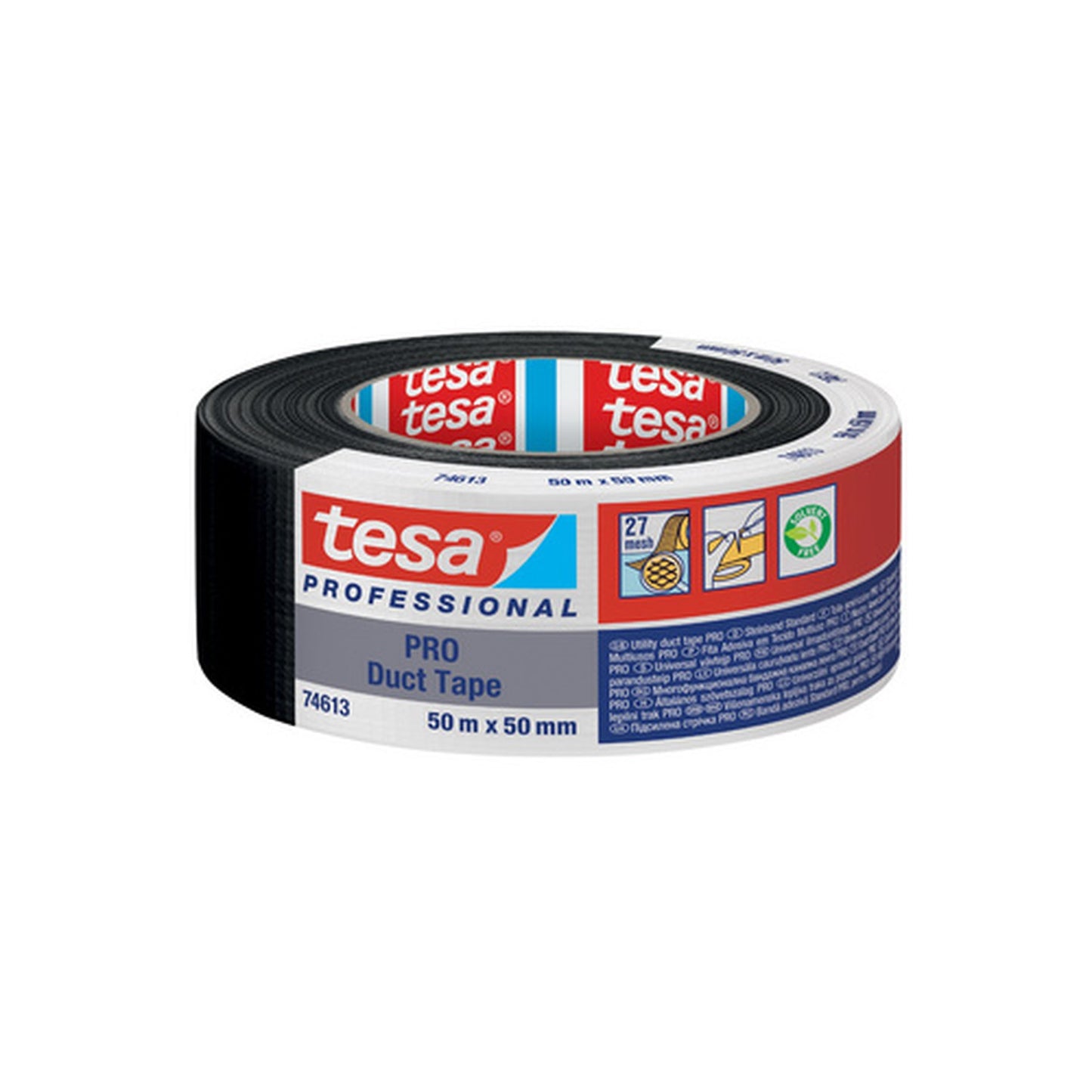 tesa Ruban toilé Duct Tape PRO, 50 mm x 50 m, noir
