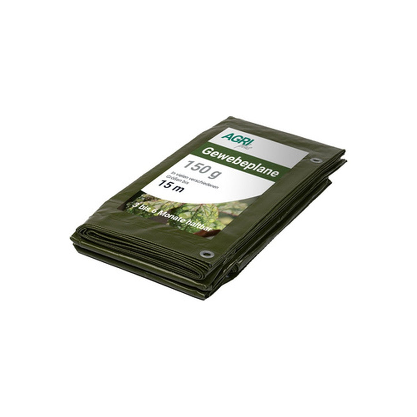AGRIplus Bâche toile avec oeillets, 3 x 4 m, 150 g, vert
