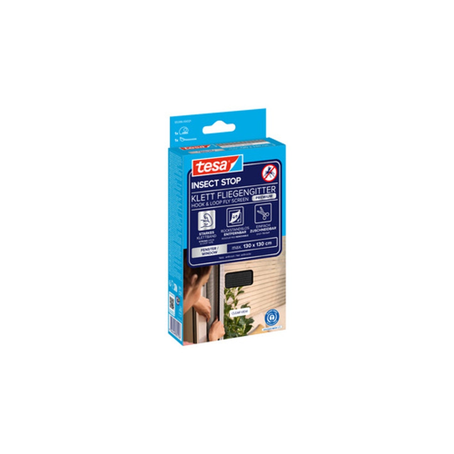 tesa Moustiquaire INSECT STOP pour fenêtres, 1,30 x 1,50 m