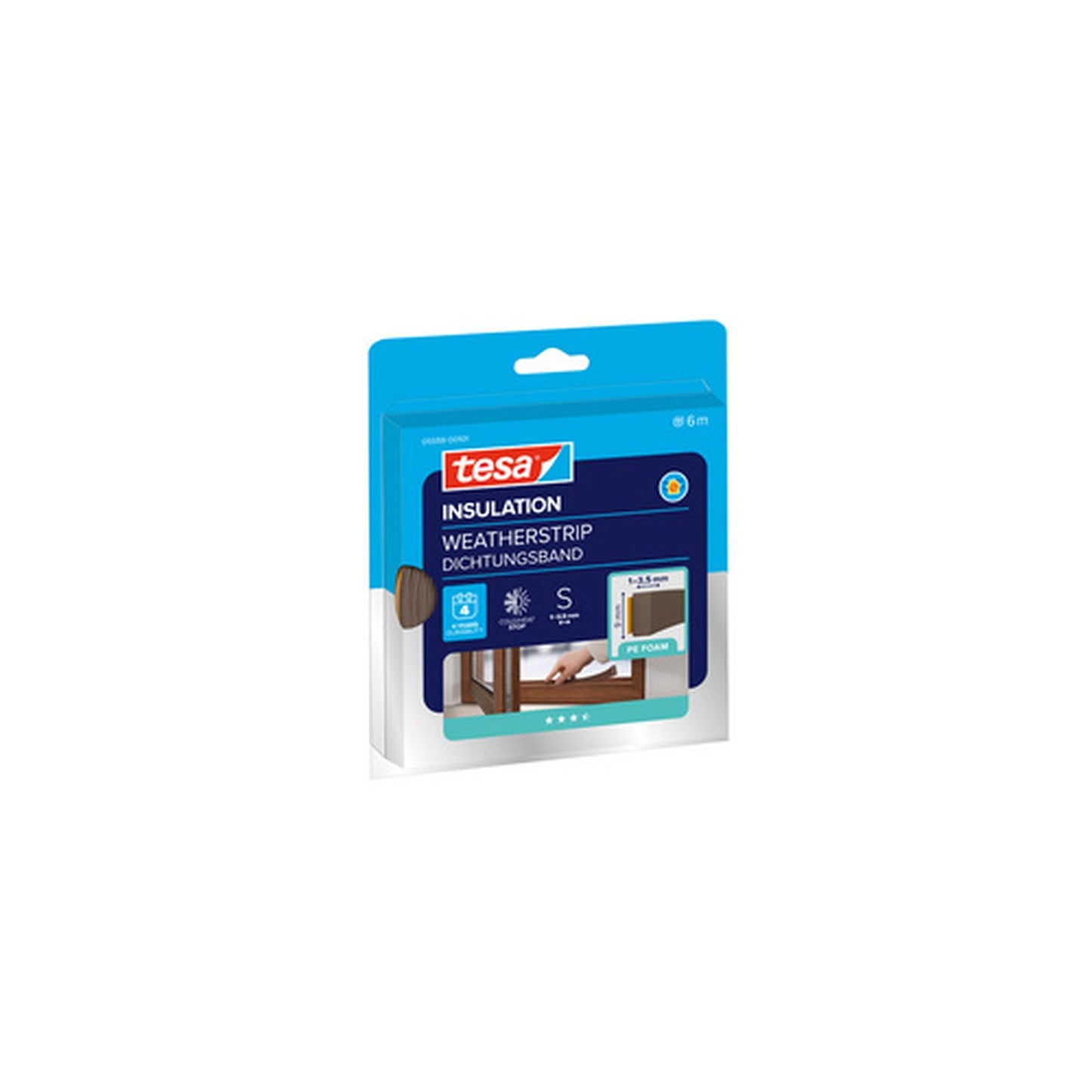 tesa INSULATION Ruban de calfeutrage, profil en I, marron