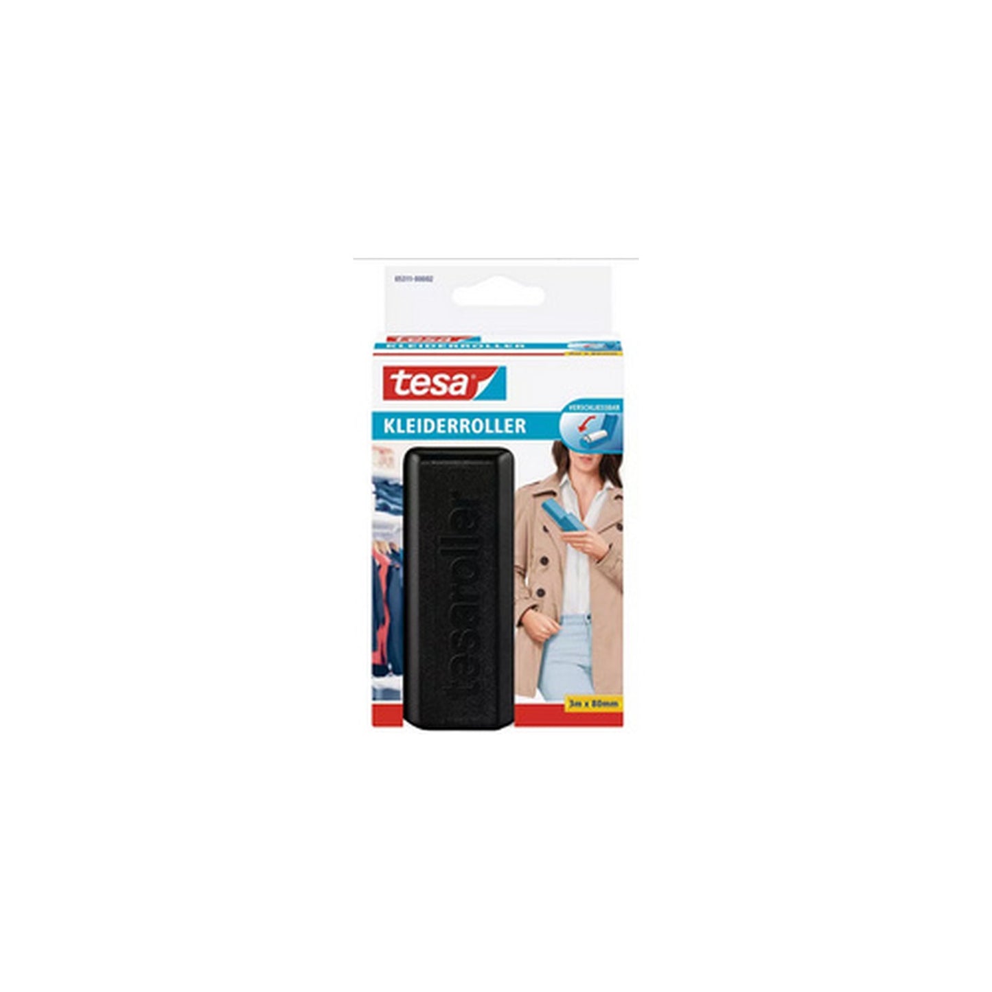 tesa Recharge pour rouleau anti-peluches, 3 m x 80 mm