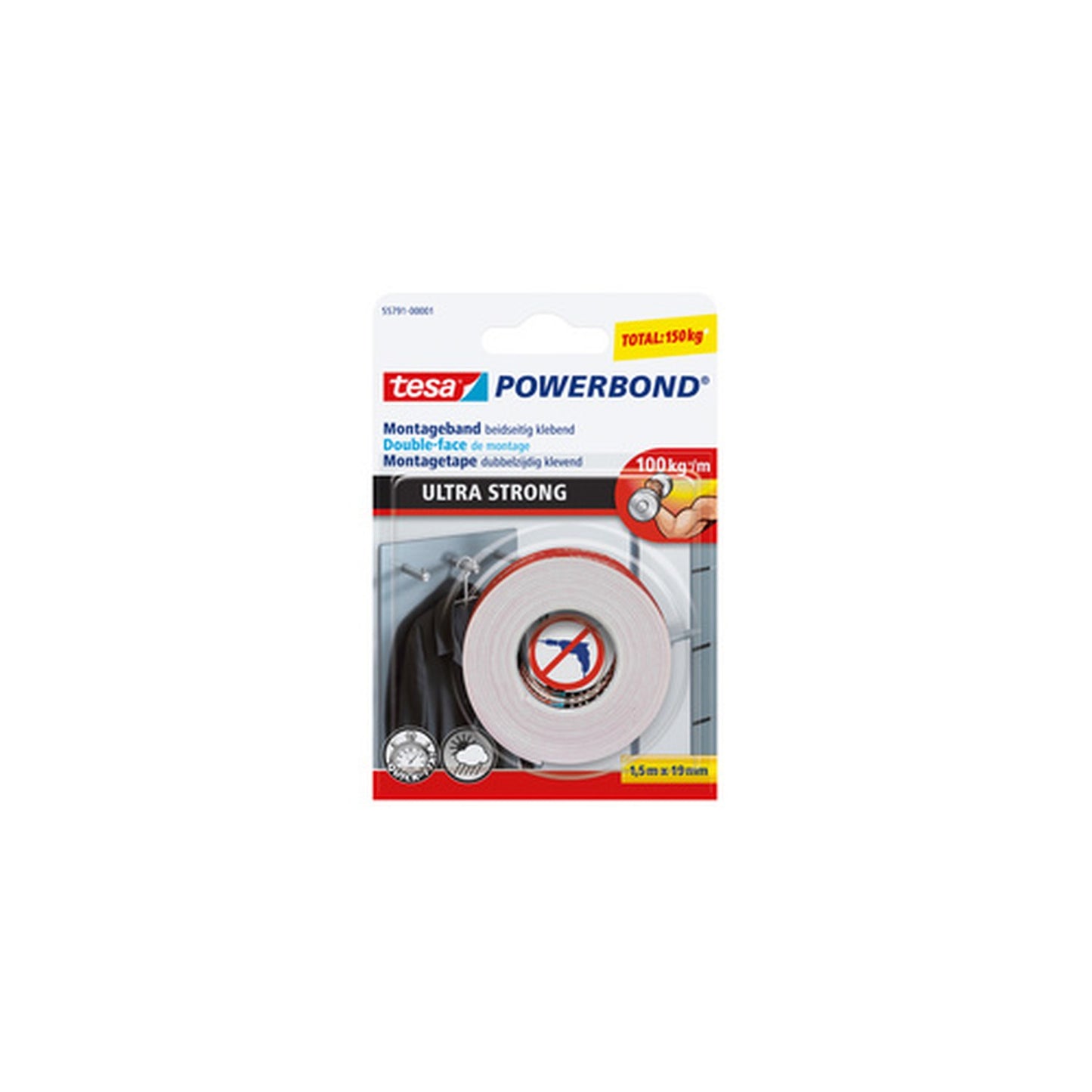 tesa Adhésif double face de montage Powerbond Ultra Strong