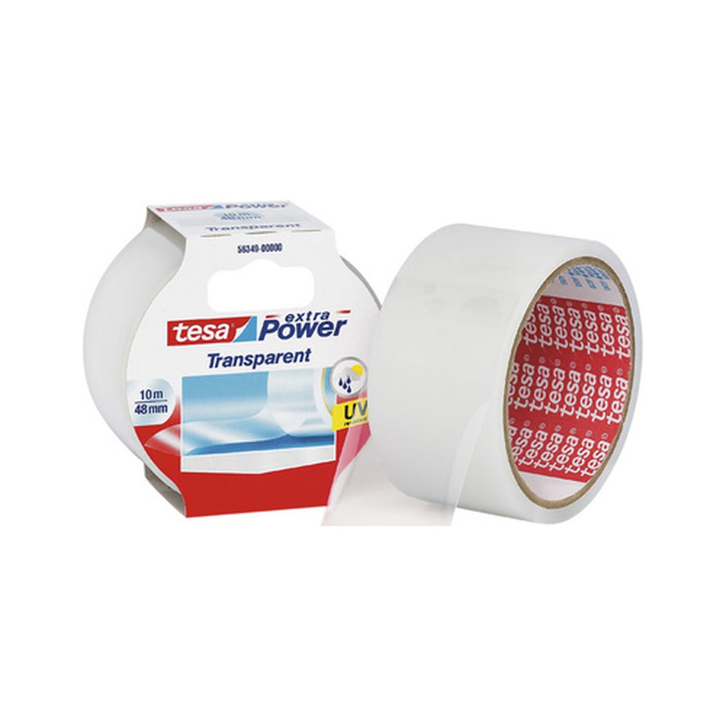 tesa Ruban toilé extra Power, 48 mm x 10 m, transparent