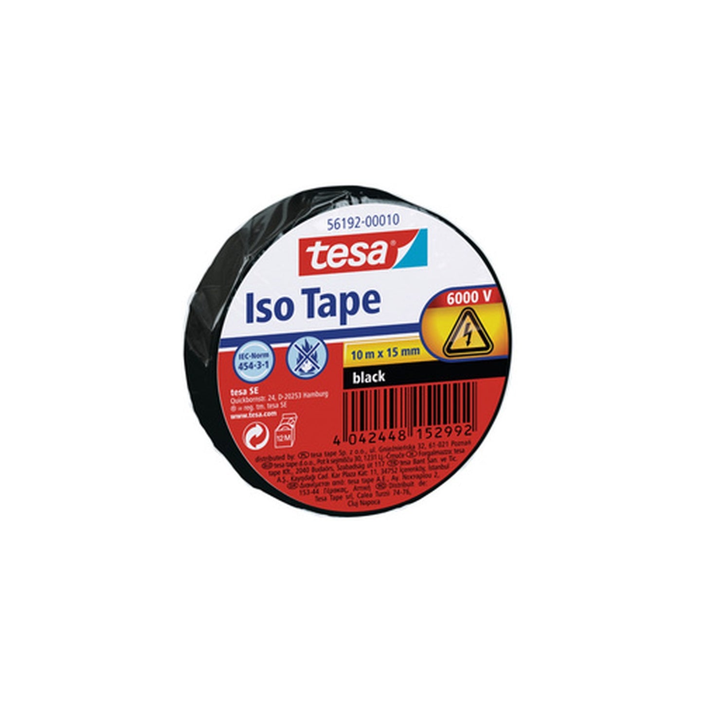 tesa Ruban isolant ISO TAPE, 19 mm x 20 m, noir